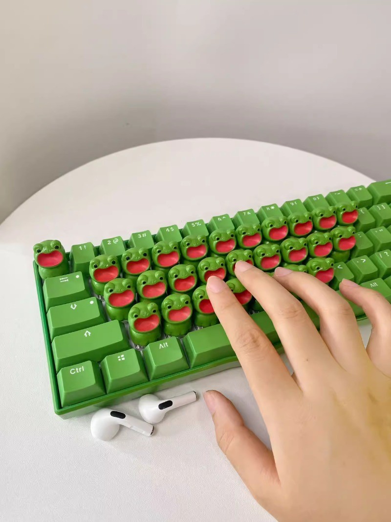 Creativity Little Frog Keyboard Peripherals Keyboard Cute Green 3D Keyboard Gift