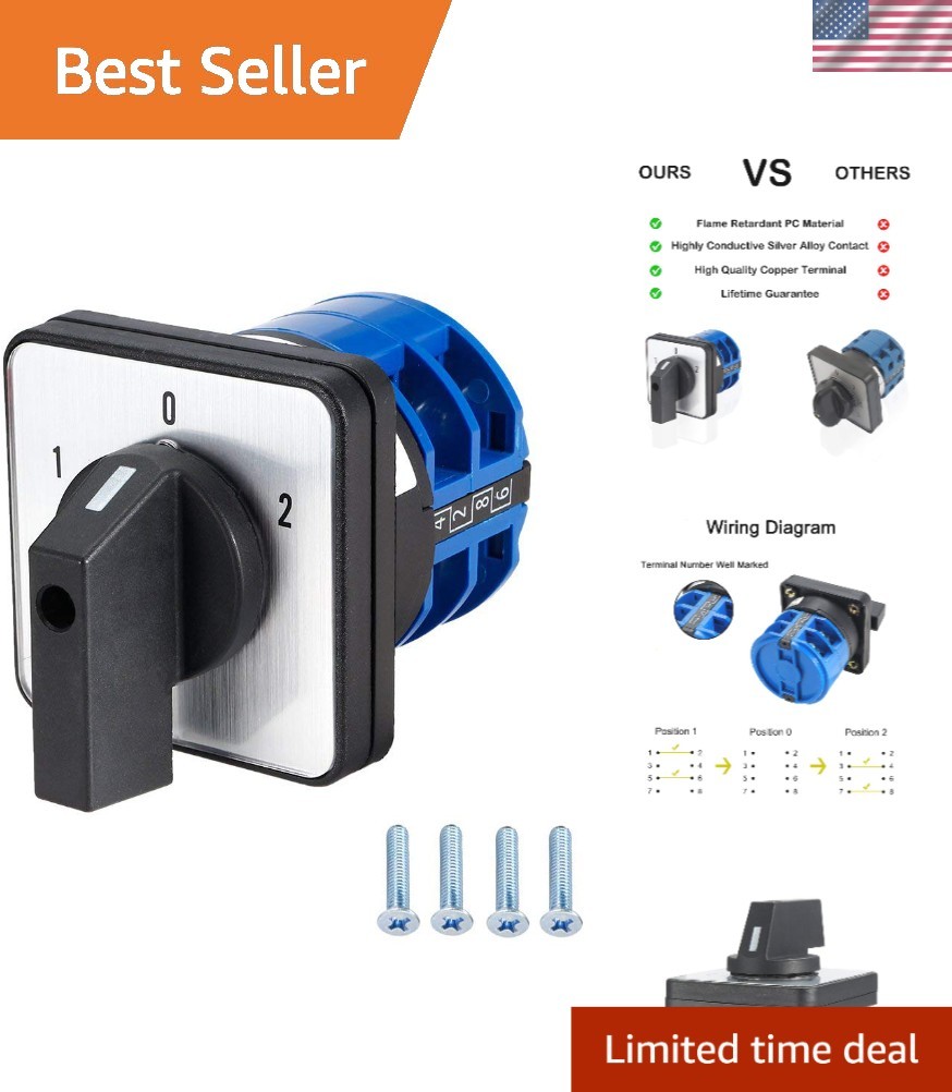 High-Quality LW28-32 Changeover Switch - 3-Position, 32A, 690V - Easy to Install
