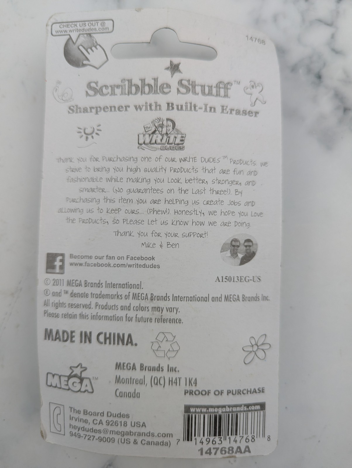 Scribble Stuff Pencil Sharpener with Eraser Green