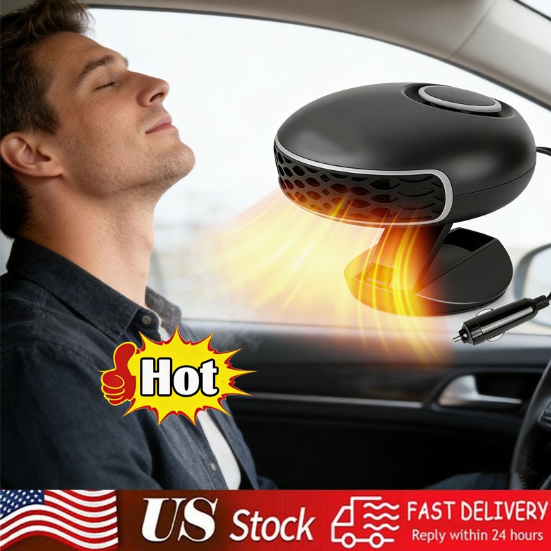 150W Portable Electric Car Heater 12V DC Heating Fan Defogger Defroster Demister