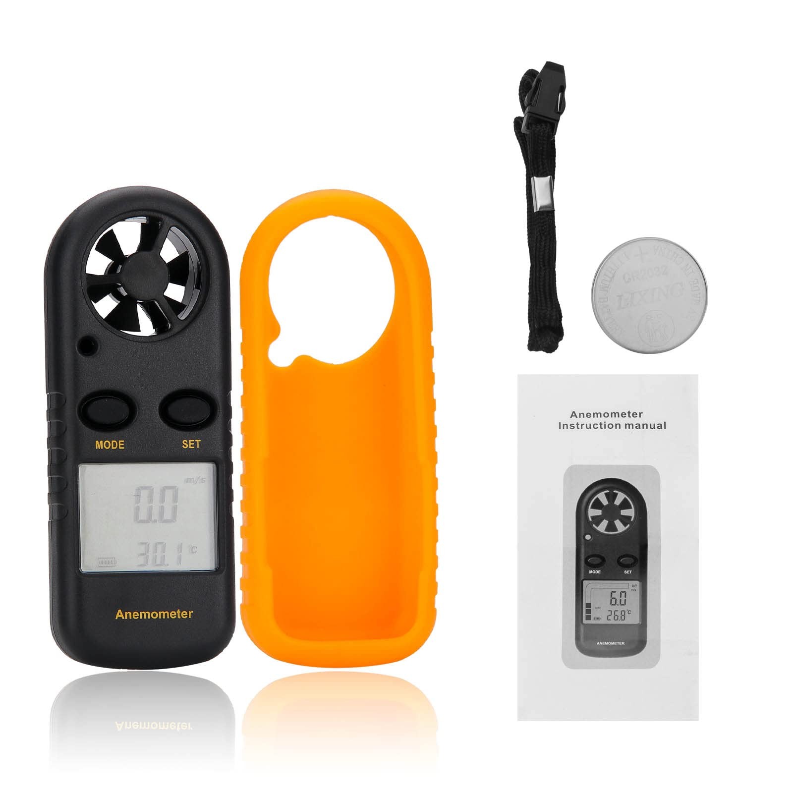 Lightweight Multi-Function Wind Speed and Temperature Gauge - Outdoor Essential