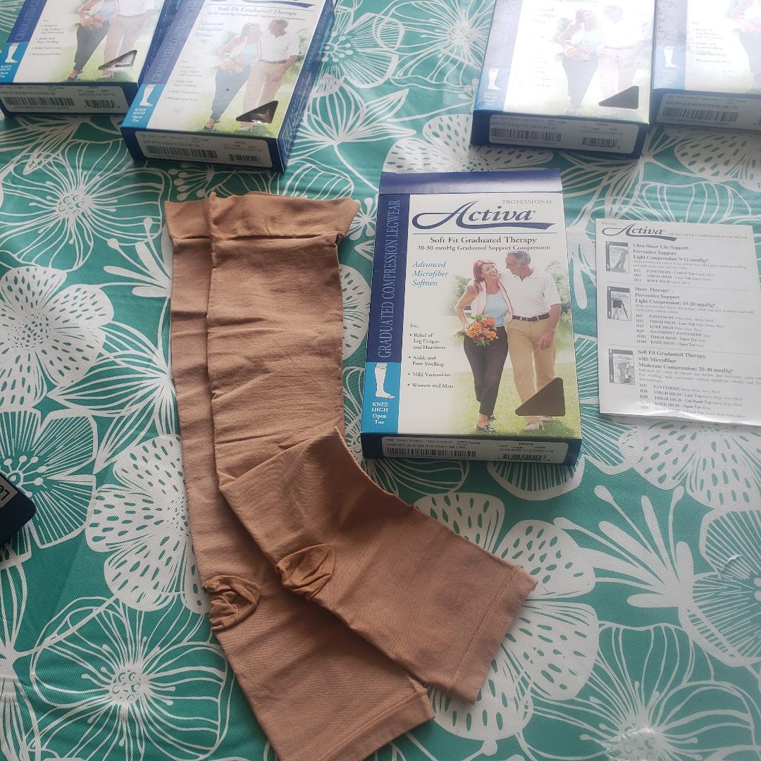 Activa Soft Fit Graduated Therapy OT Stockings Compression 20-30 Sz S-4X UNISEX