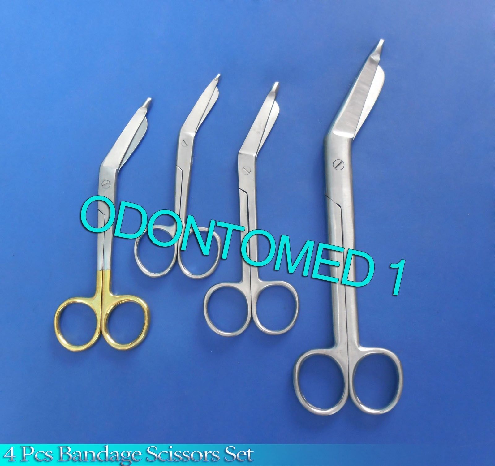 Bandage Scissors Set, Four (4) Stainless Steel Instruments