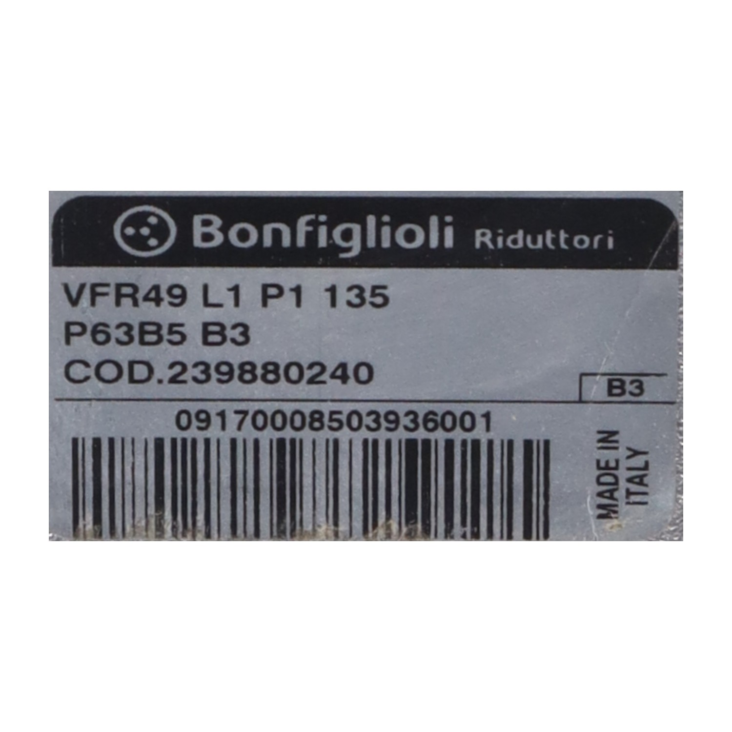 Bonfiglioli VFR49L1P1135P63B5B3 Used UMP