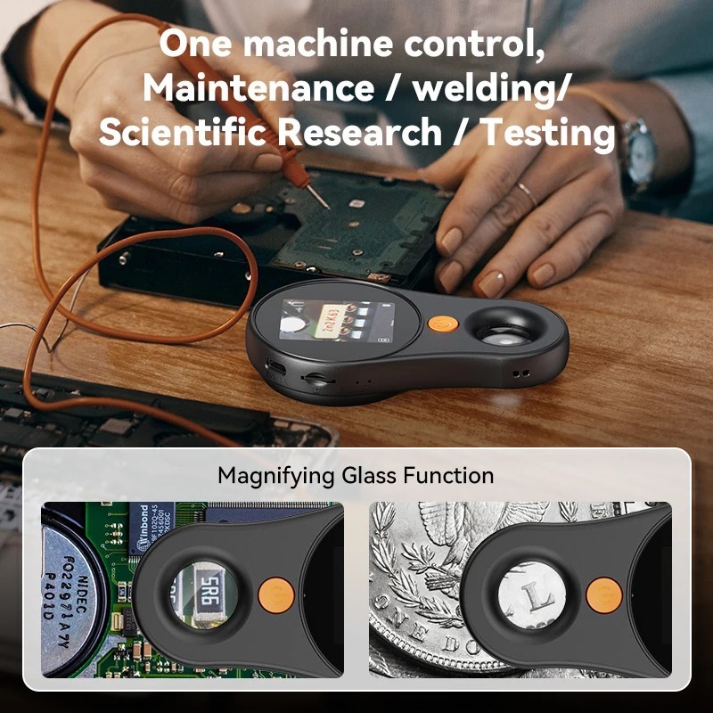 500X Digital Microscope 1080P 2.0" LCD with 8LED for Electronics Repair