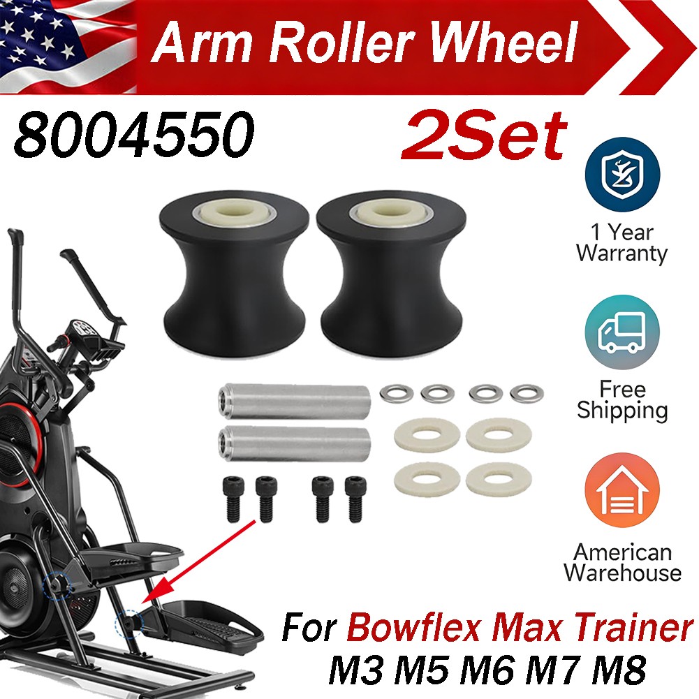 2 x Arm Roller Wheel Kit 8004550 For Bowflex Max Trainer M3 M5 M6 M7 M8 Smooth