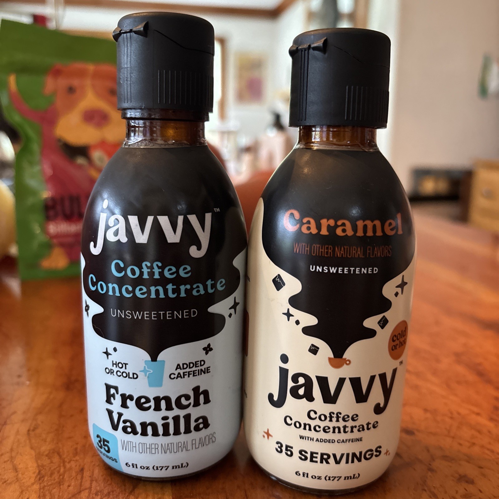 java coffee concentrate French Vanilla & Carmel Unsweetened 35 Servings Each