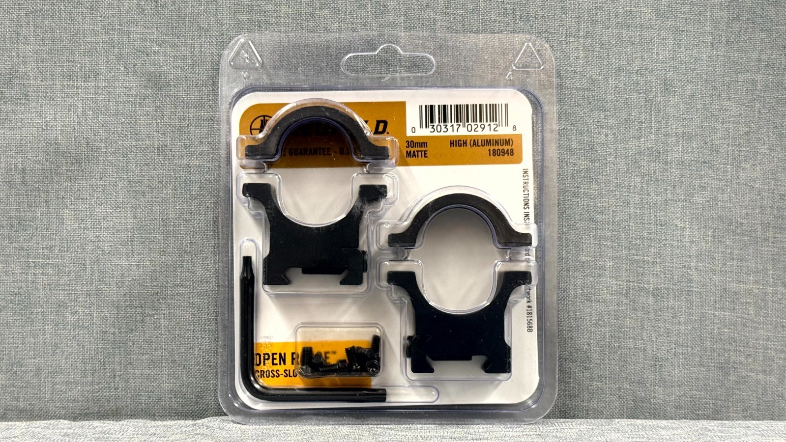 Leupold Open Range 30mm High Matte Scope Rings for Pic/Weaver (180948)