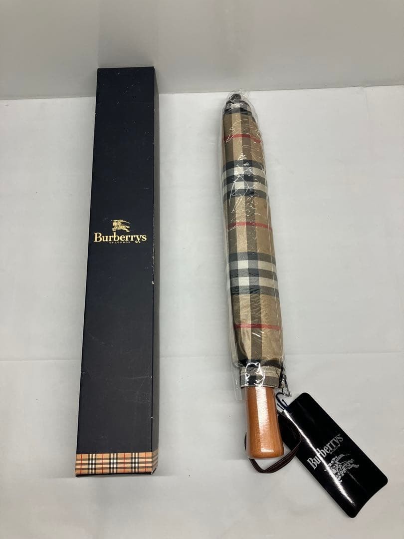 Burberry Nova Check Folding Umbrella New With Tags Brown With Box  Authentic
