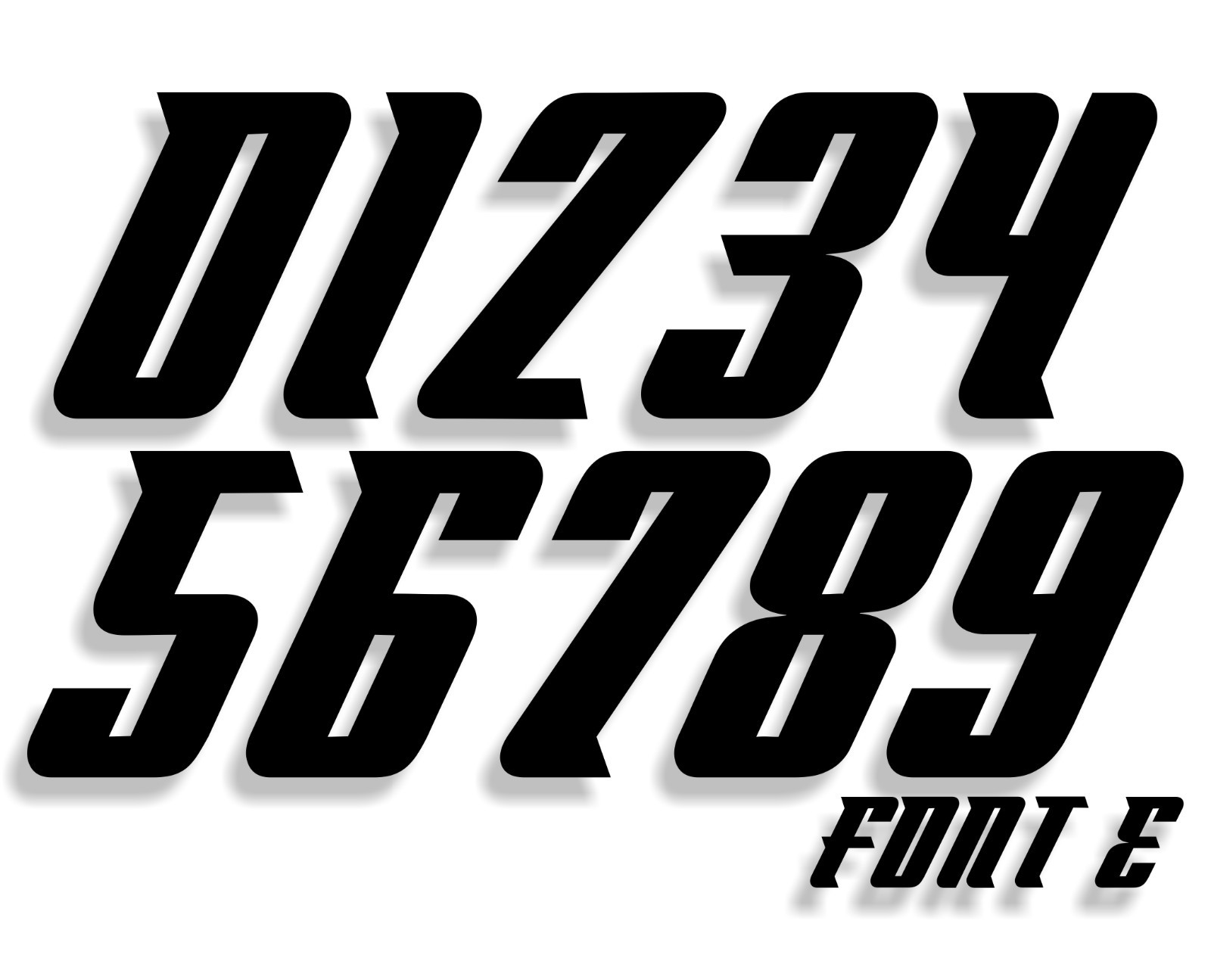 Dirt Bike Number Plate Decals **SET OF 3** Stickers MX ATV Motocross Go Kart BMX
