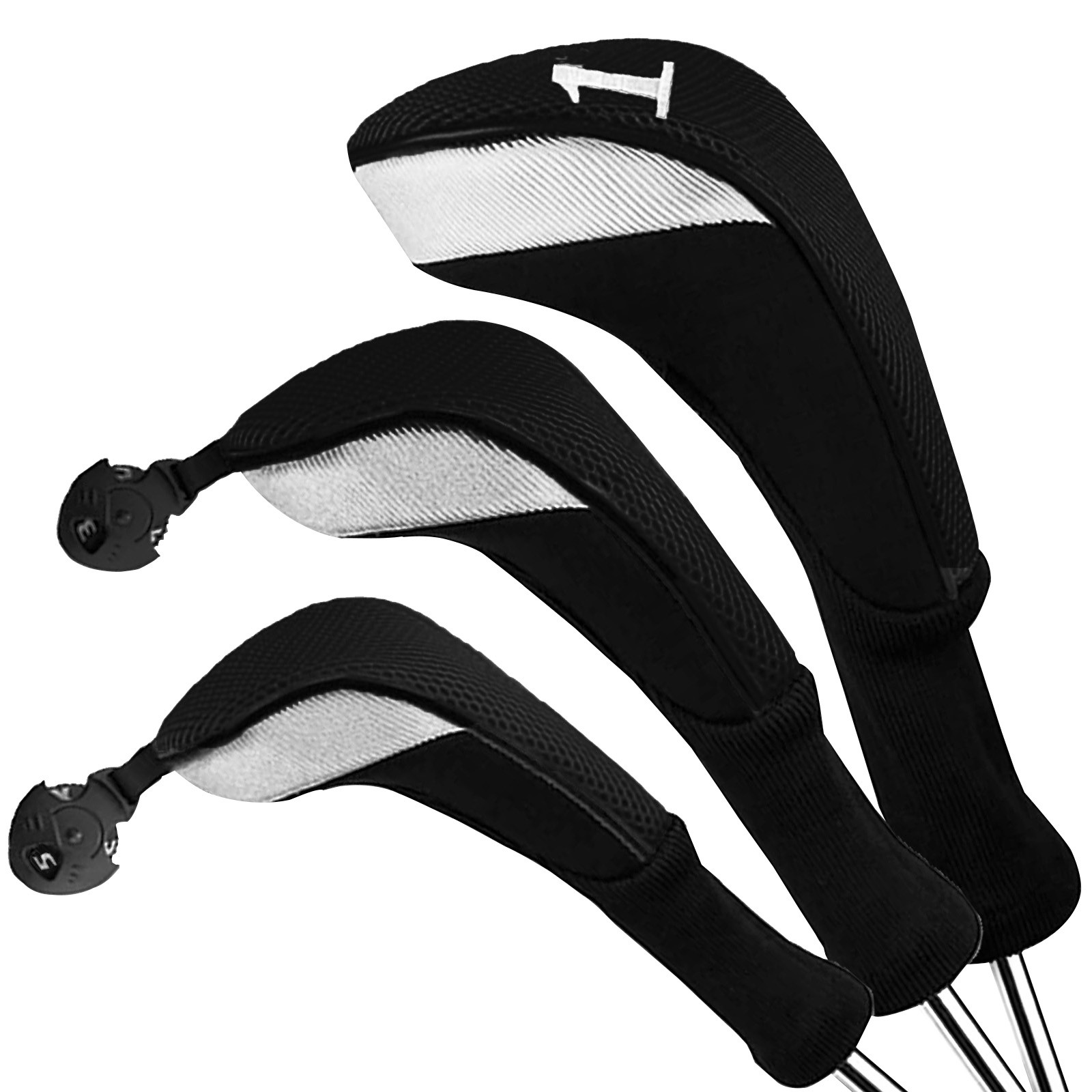 Golf Club Head Covers for Woods Long Cover Driver Hybrid Fairway FINGER TEN