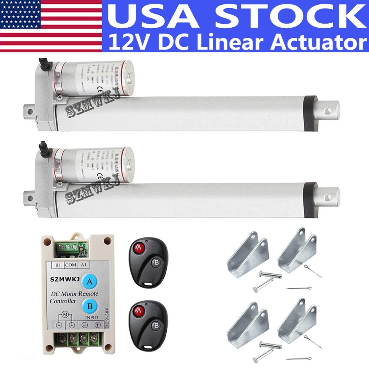 2PCS Electric 2"-18" 220lbs 330lbs Linear Actuator Heavy Duty DC12V Putter Motor