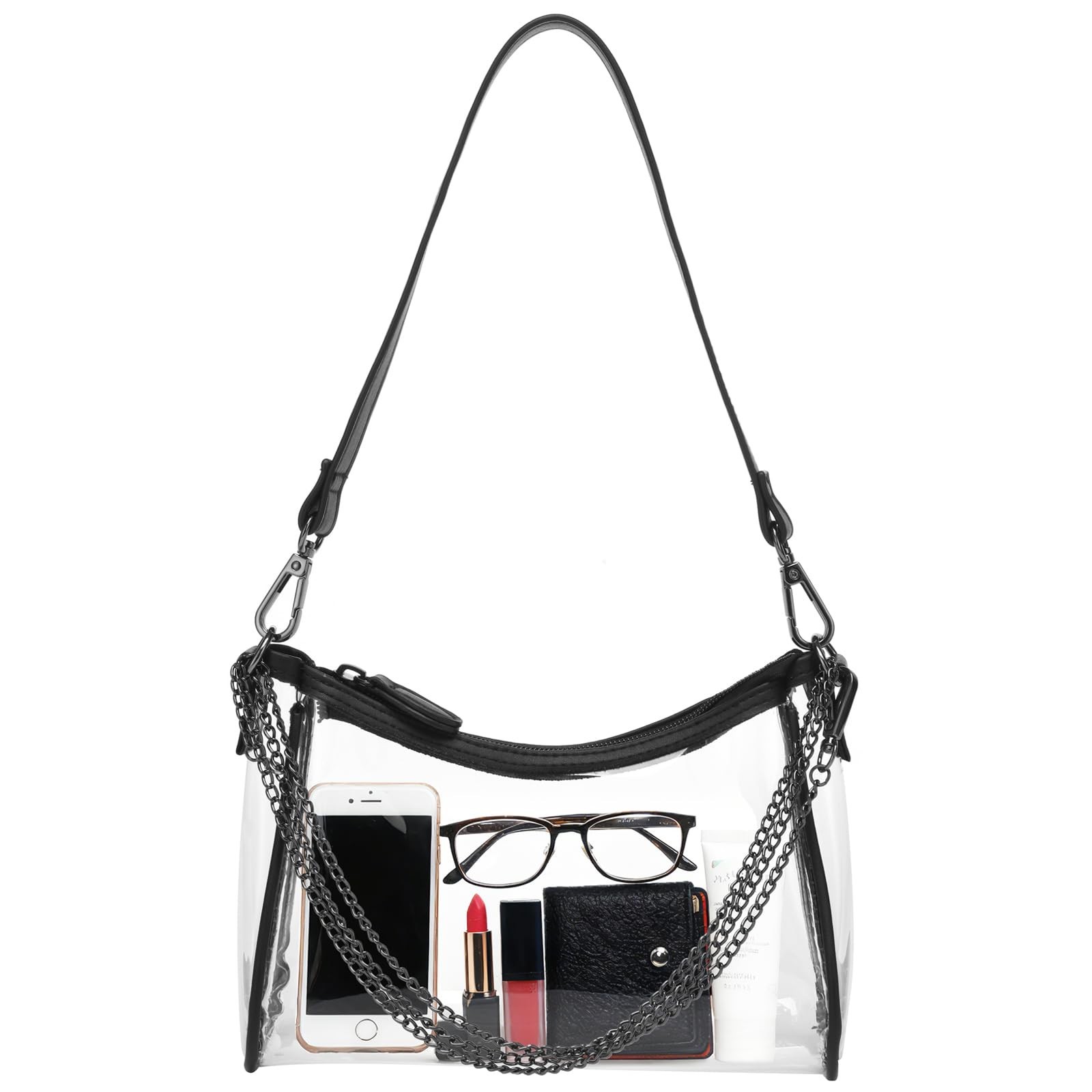 Clear Crossbody Bag for Stadium Events, TPU Transparent Bag Stadium Approved,...