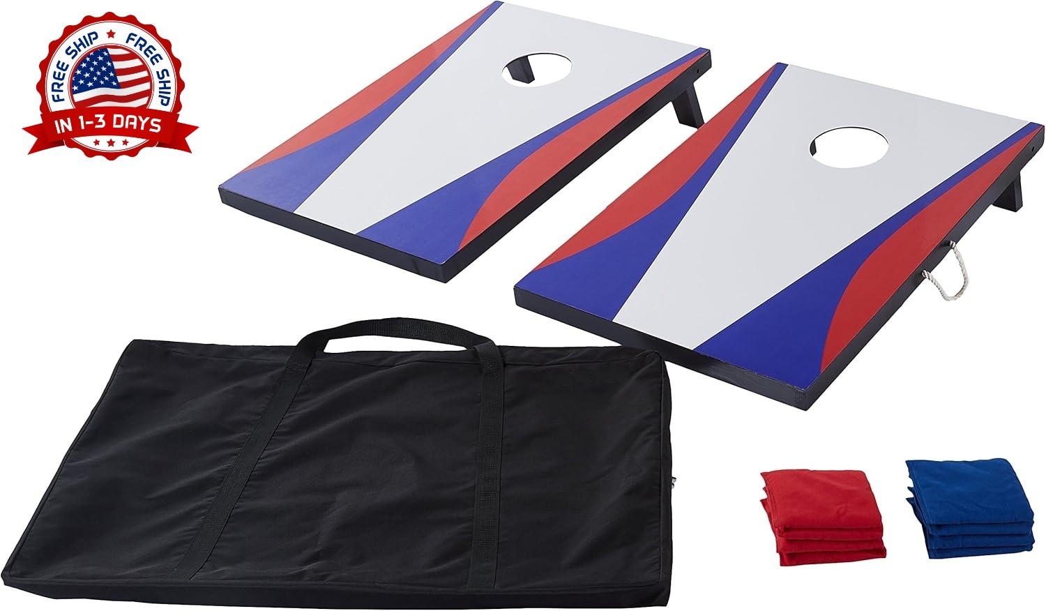 El juego Cornhole incluye una bolsa de transporte, 2 objetivos y 8 bolsas NEW US