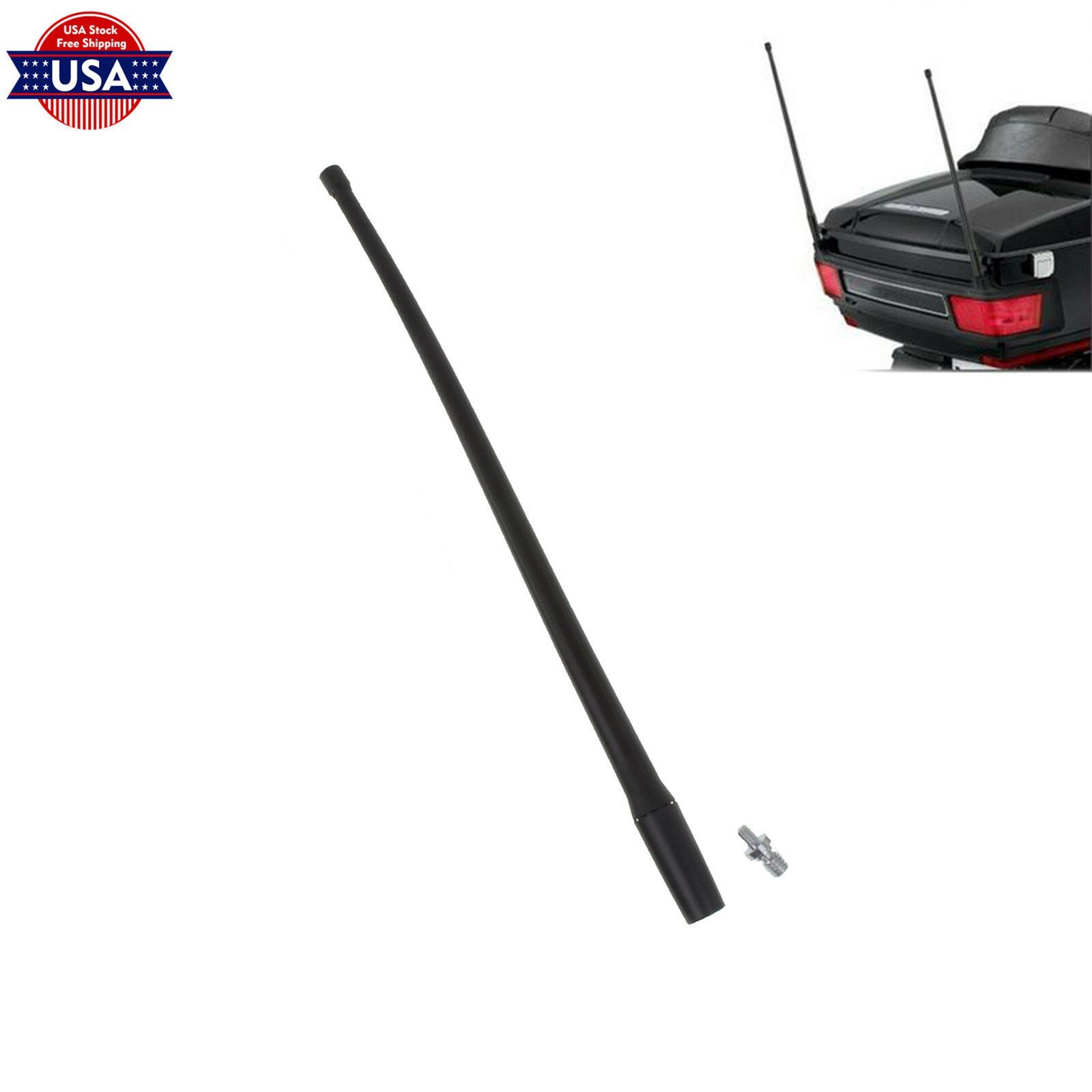 1x 13'' Rear Radio Antenna Masts AM FM XM Fit For Harley Touring FLTRXSE 	FLHTCU