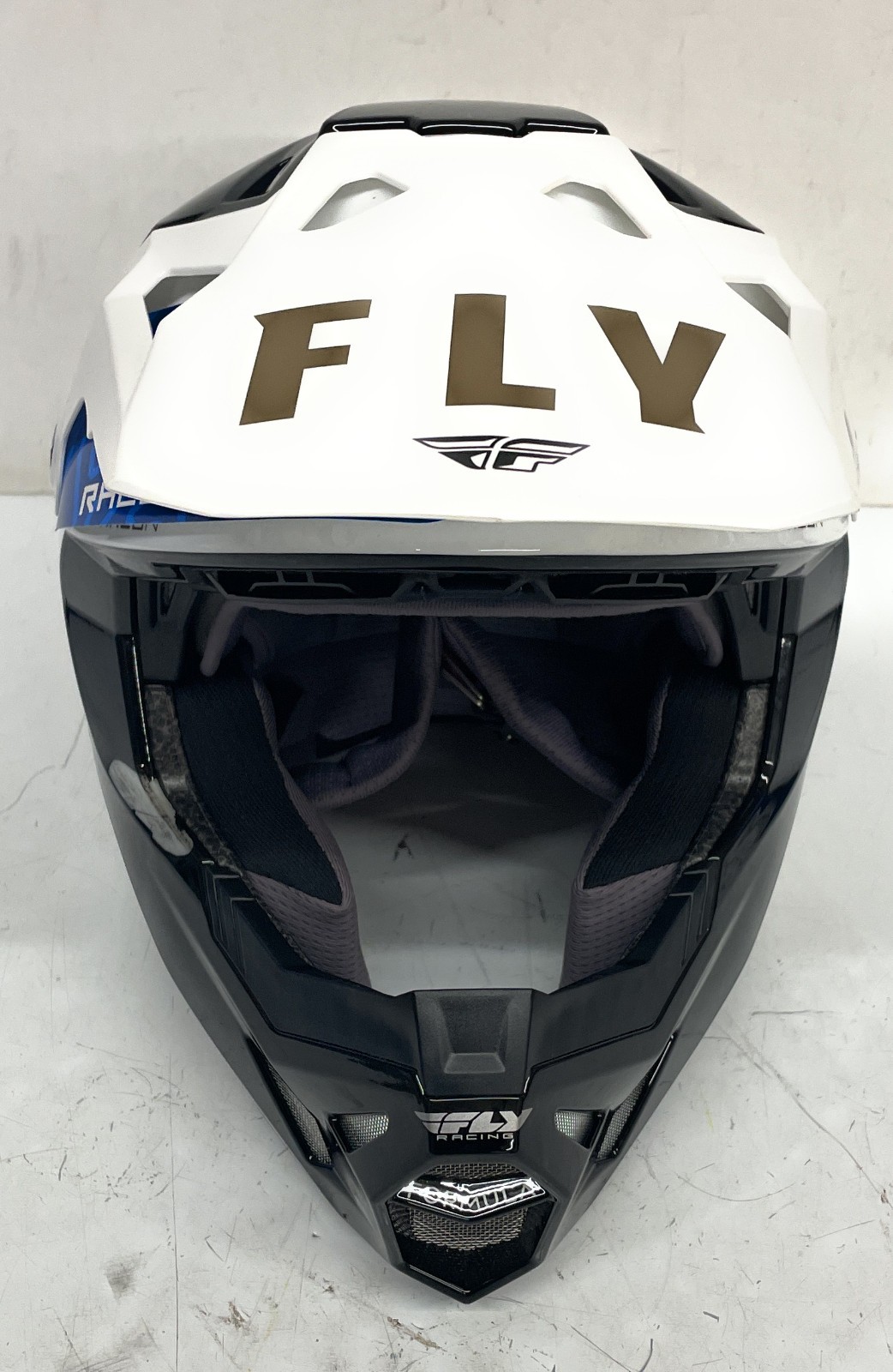 Fly Racing Bike Motocross RHEON Formula CP Slant Helmet, Black/White, 73-0031L