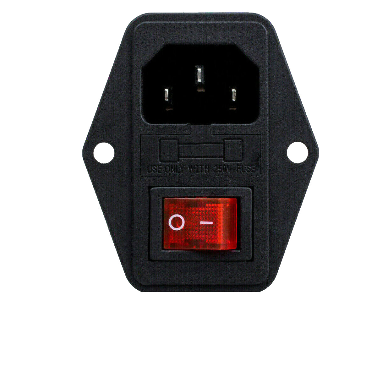 IEC320 Illuminated Power Socket Switch Fused Arcade Cabinet Bartop ON OFF