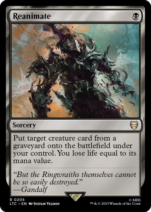 1x Reanimate - Commander: The Lord of The Rings  - NM - MTG