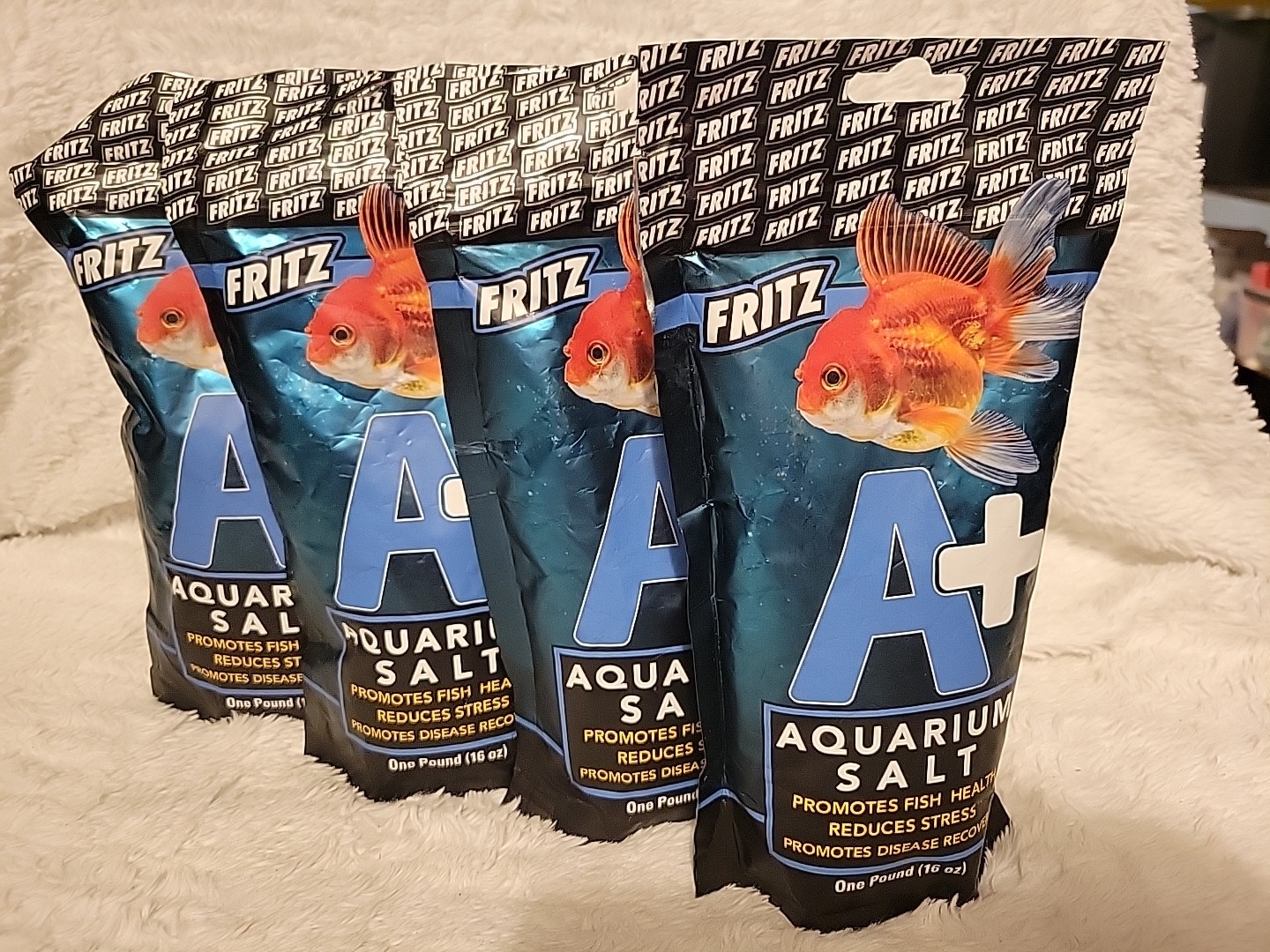 Fritz Aquarium Salt 4 Pack 16oz Each. Free Ship!