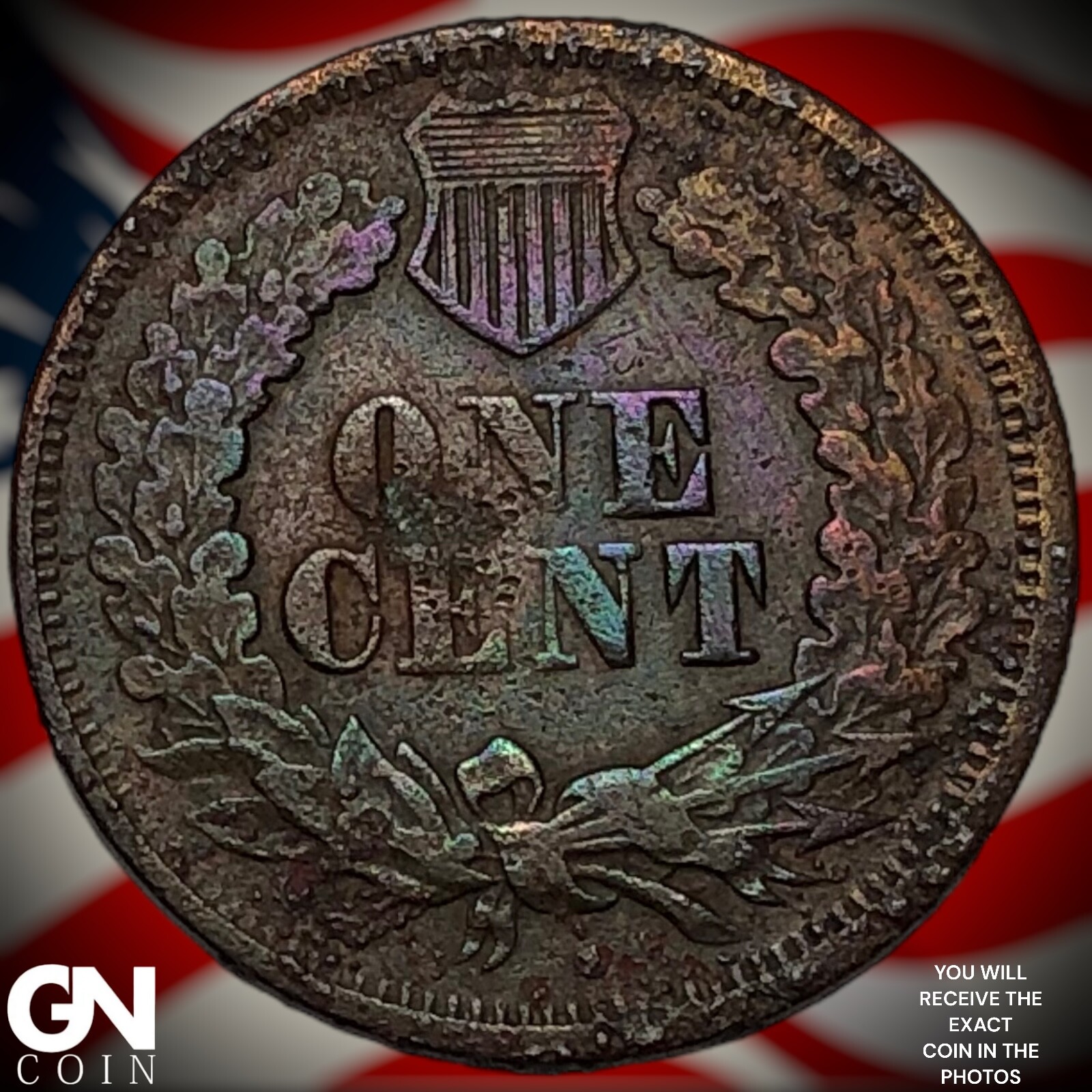 1866 Indian Head Cent Penny X9462