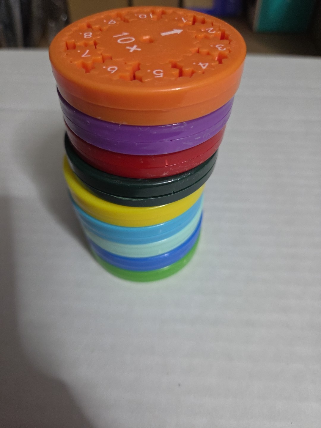 Math Fact Fidget Spinners 9 Pcs Multi-Color