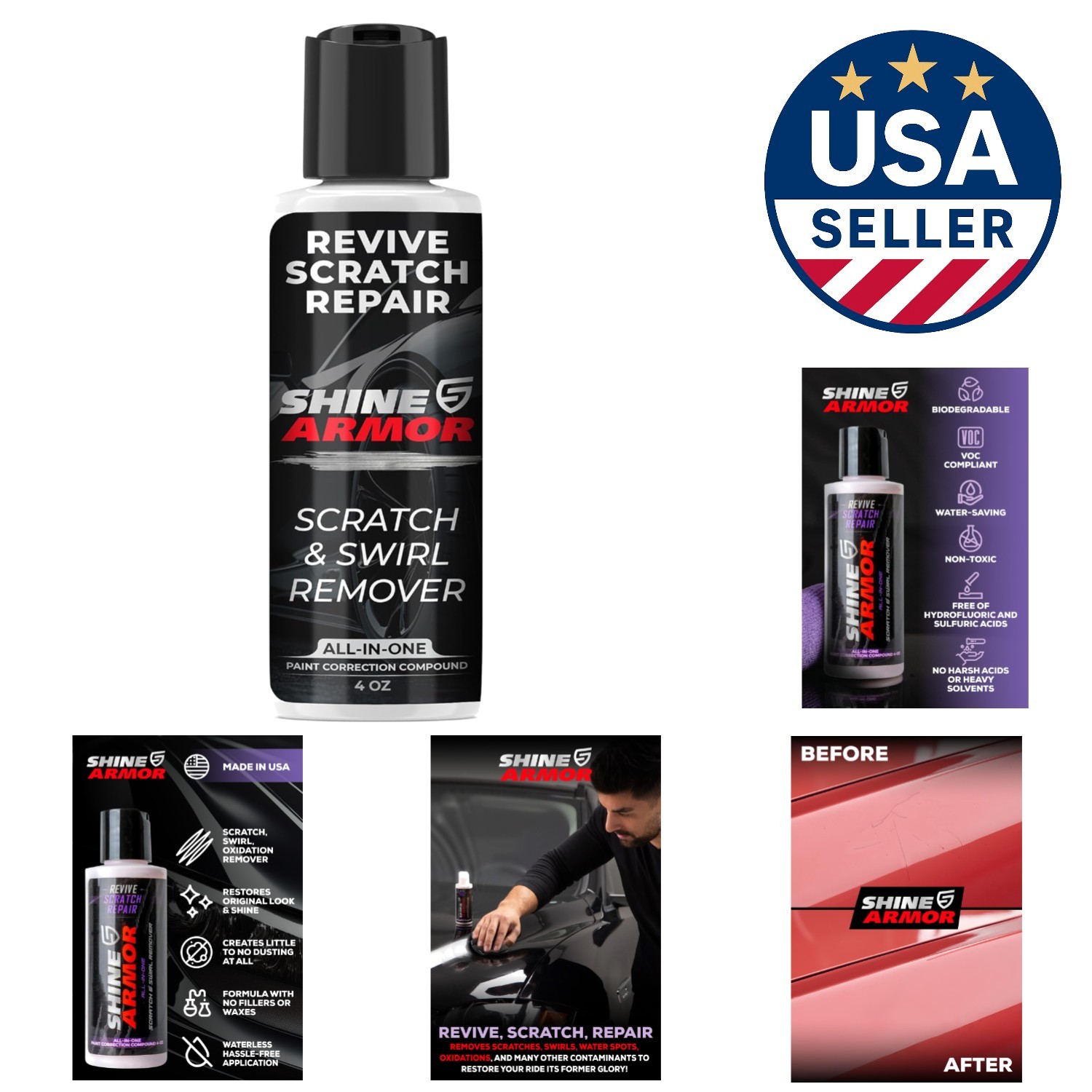 All-in-One Car Care Compound - Revive Paint, Remove Scratches & Easy Application