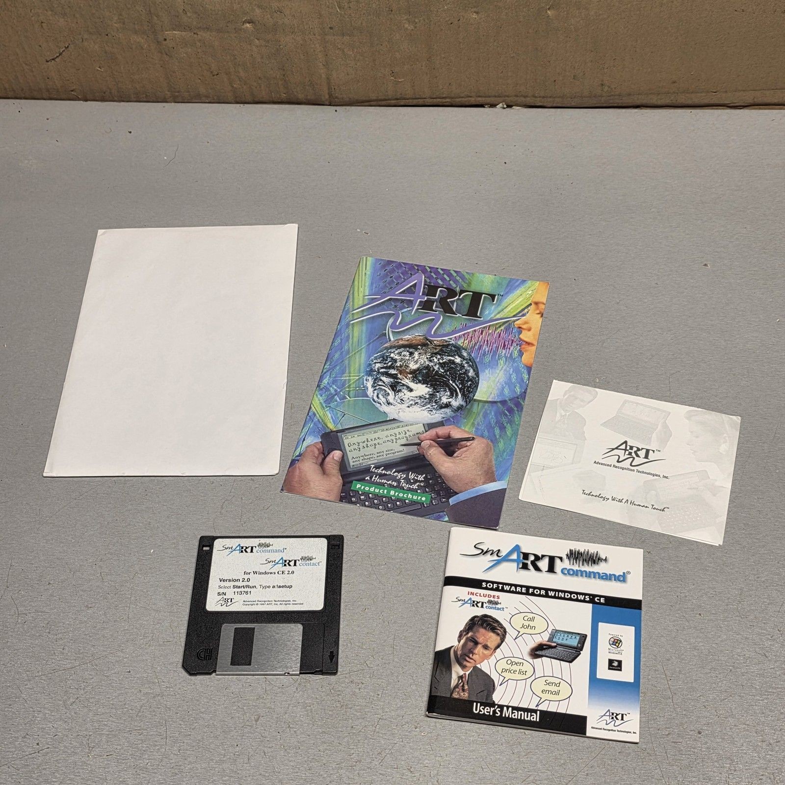 ART SmART Command for Windows CE Software Floppy Disk w/ Manuals Vintage