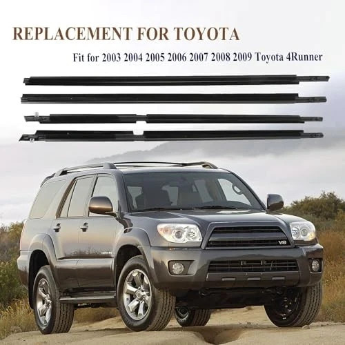 Window Molding Trim Seal for 2003-2009 Toyota 4Runner,Black 4Runner 2003-2009