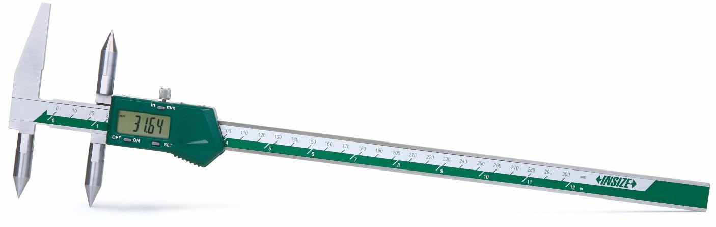 Insize Electronic Digital Centerline/Edge To Center Caliper, upper jaw .2-12" /5