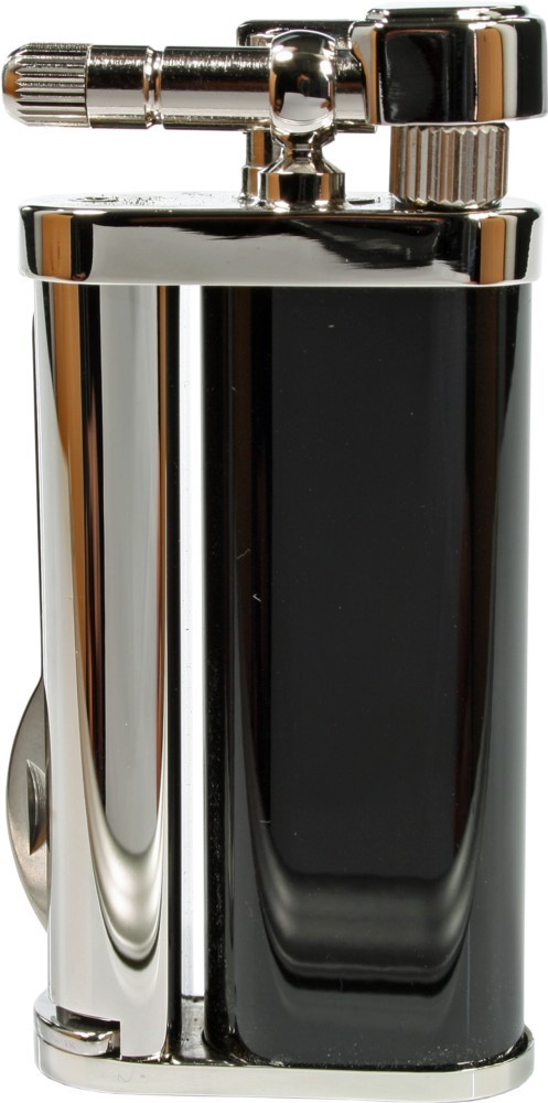 PEARL JAPAN EDDIE BLACK/ BRASS OLD BOY PIPE LIGHTER w. PIPE TOOL * NEW in BOX *