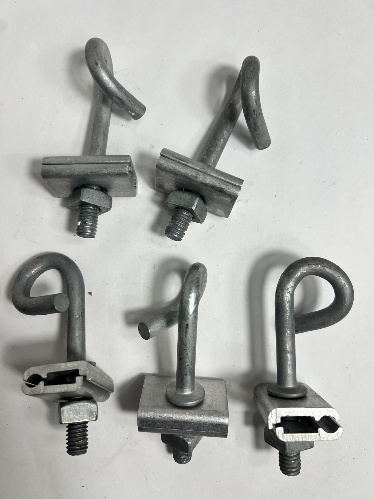 Lot of 5  Q Span Clamp CATV Telco Telecom Allied Bolt 4042 Zinc Galvanized Steel