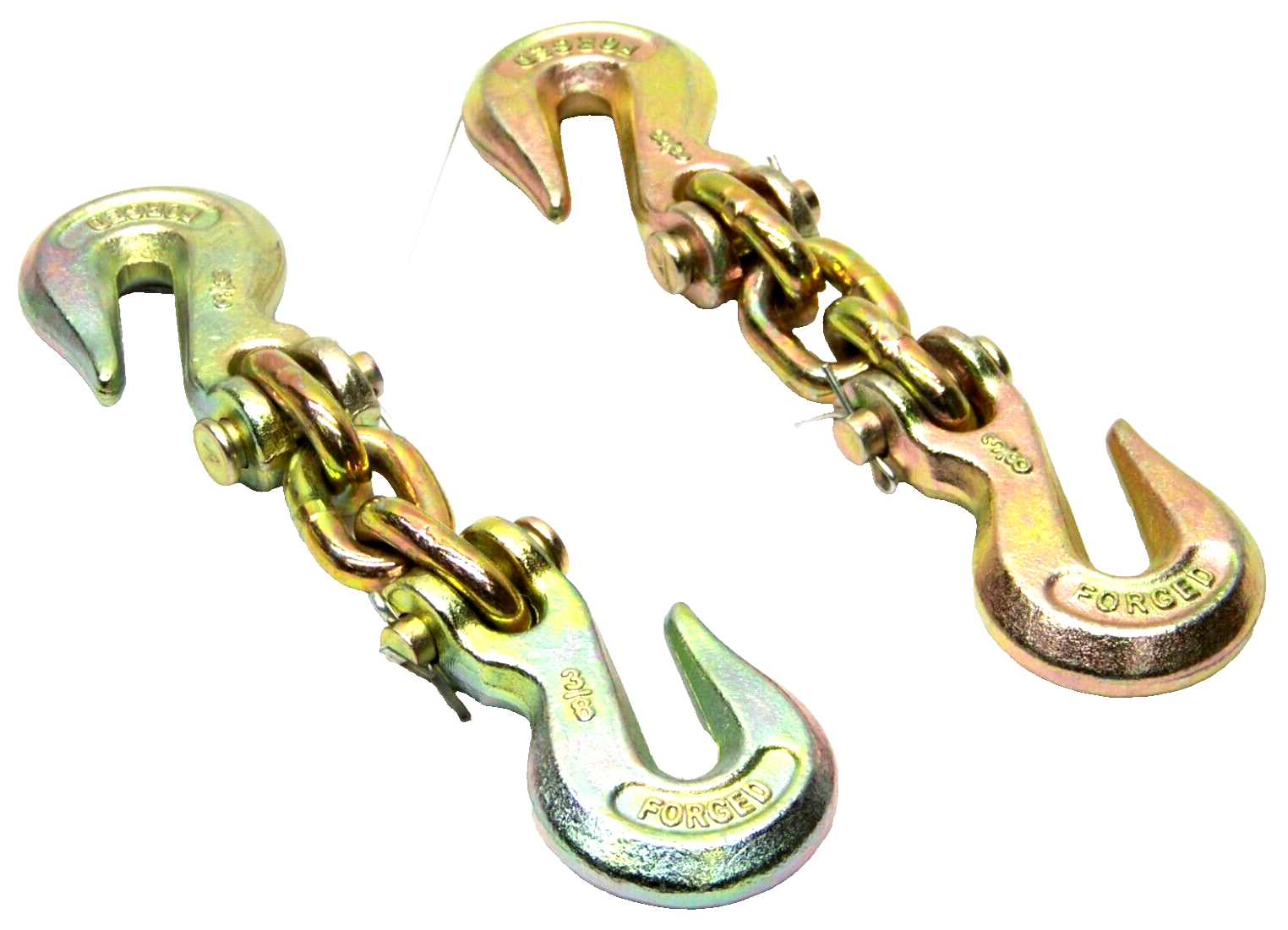 2pcs 6 Ton Double Grab Hooks Chain Joint Chain Shortener Auto body Dent Puller
