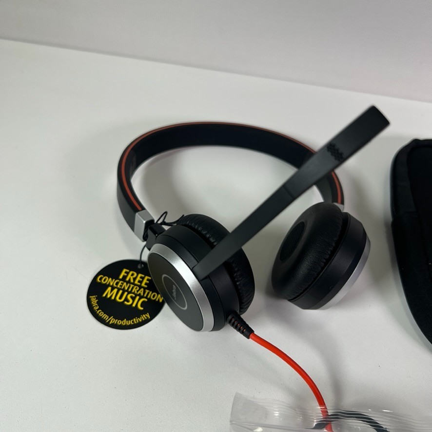 Jabra Evolve 40 ENC010 Wired Stereo Headset with USB Controller & Case - Black
