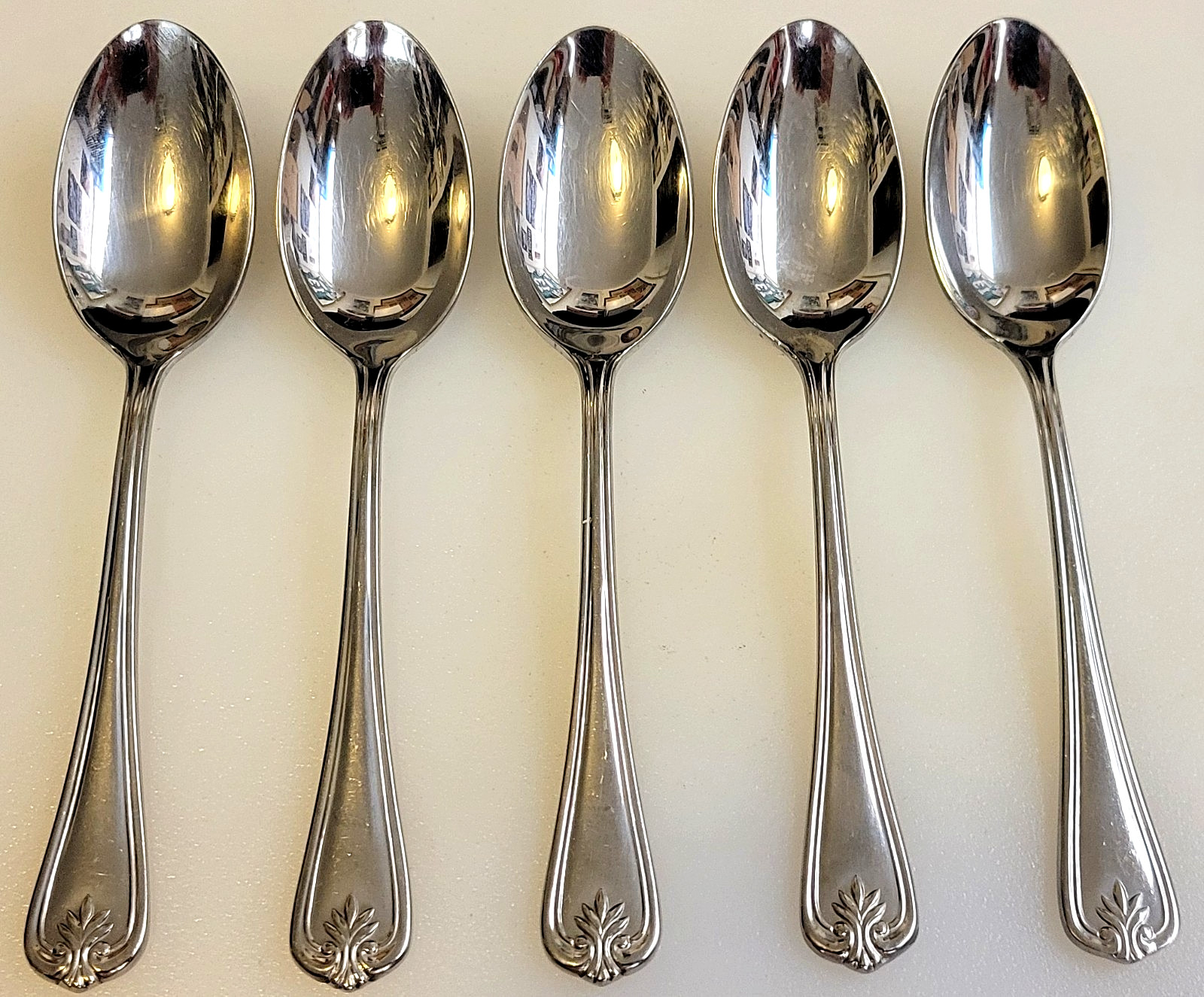 LENOX Glossy Stainless Steel BUTLER'S GOURMET Flatware 6-1/2" Teaspoons LOT OF 5