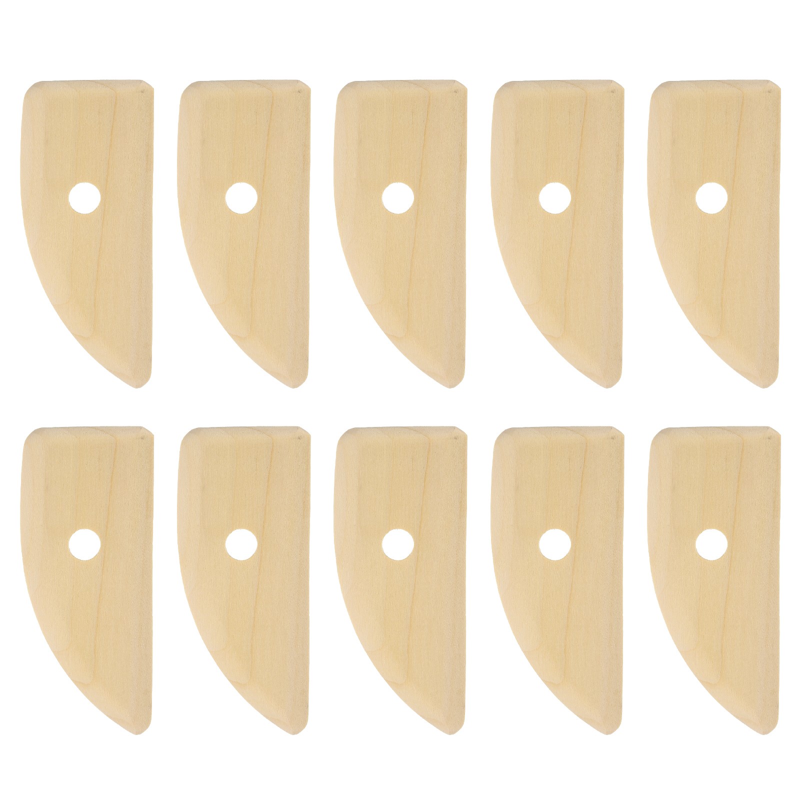 10pcs Pottery Ribs 12cm x 5.2cm Wooden Clay Ceramic Sculpting Tools