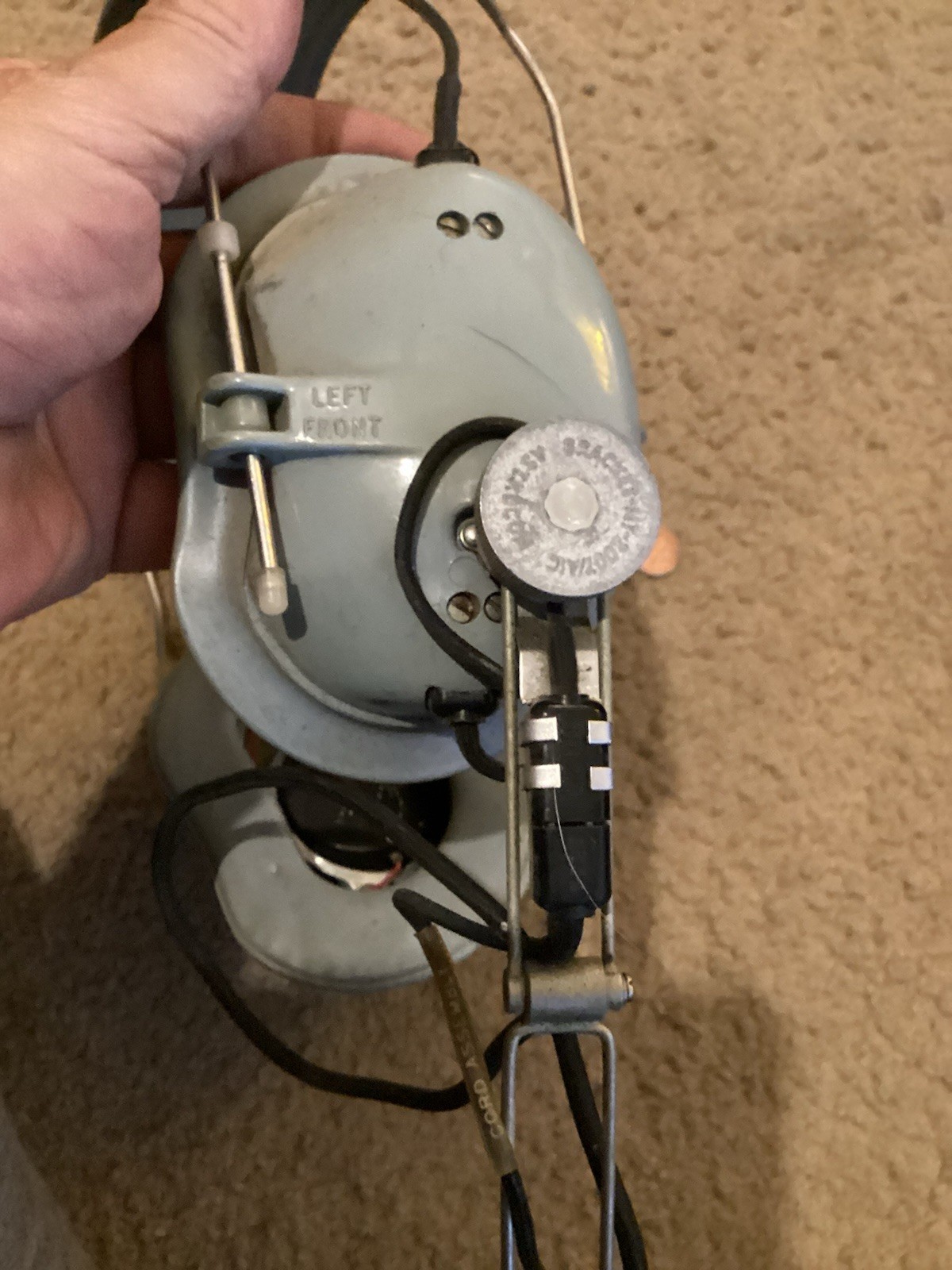 Vintage Astrocom 10175 Mx-2507 AIC Pilots Aviation Comms Headset + Mic Untested