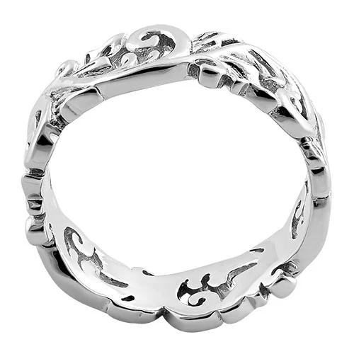 925 Sterling Silver Filigree Floral Ring