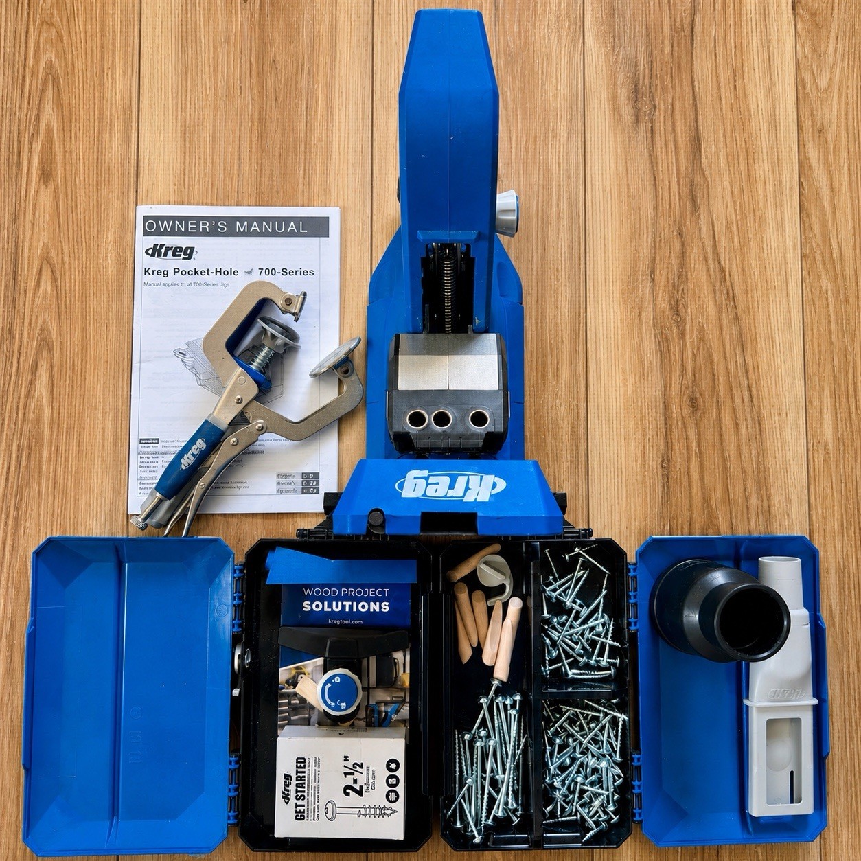 Kreg 720PRO Pocket-Hole Jig w/ Clamp, Screws, Plugs & Accessories