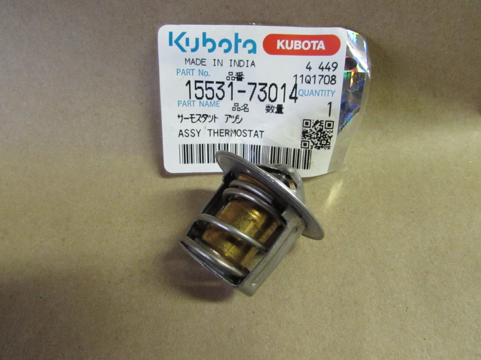 GENUINE KUBOTA THERMOSTAT 15531-73014 15531-73013, 15531-73010