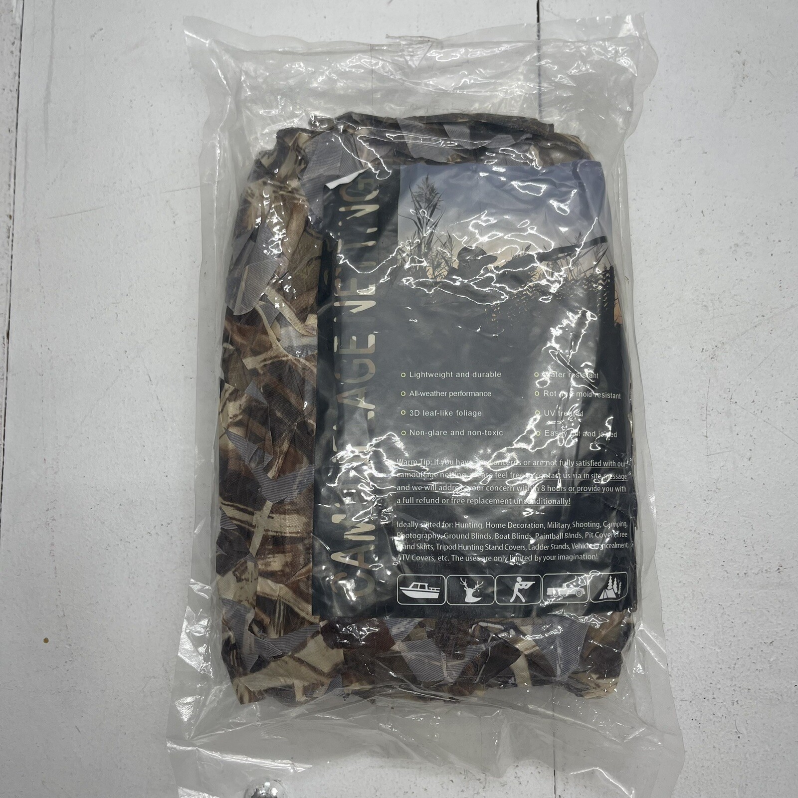 Yeacool Dry Grass Camouflage Mesh Netting For Hunting Blind Size 16.4ftx5ft New