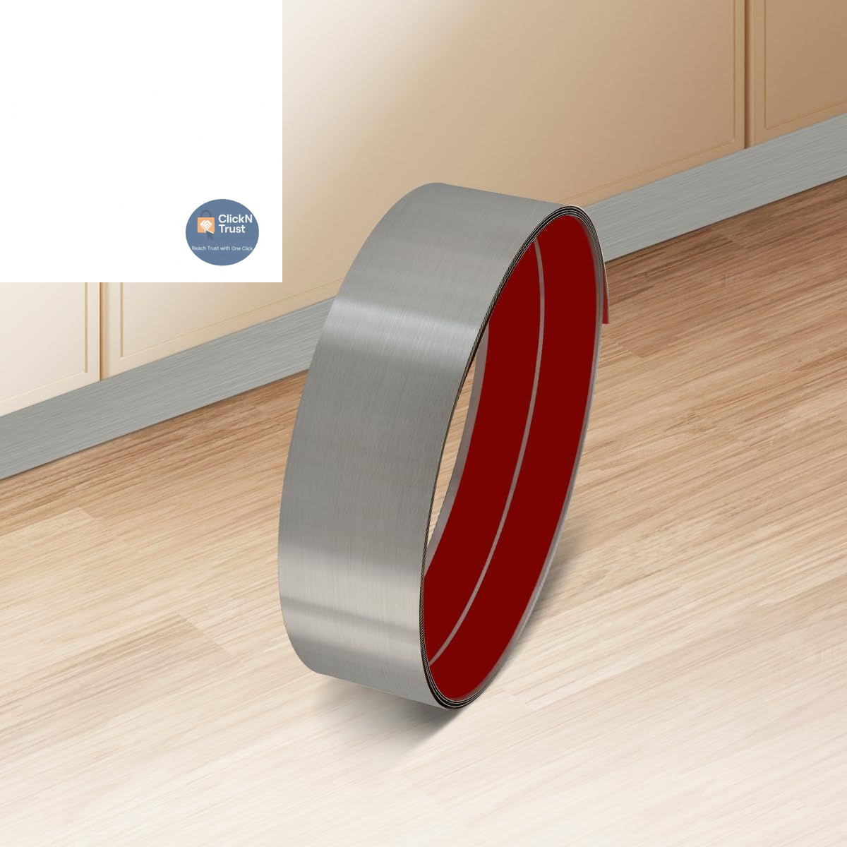Soengsau Stainless Steel Kick Plate, 9.8FT x 3.15IN, Brushed Silver