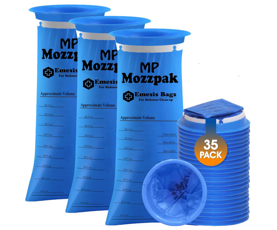 Medical Grade Vomit Bags 35 Pack 1000ml Leakproof Emesis Bags for Travel