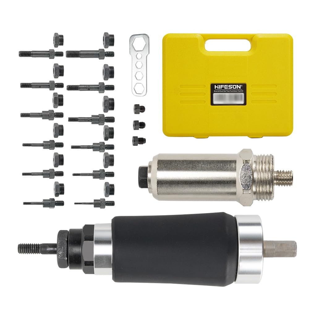 HIFESON Rivet Nut Tool, Electric Drill Adapter & nut Two...