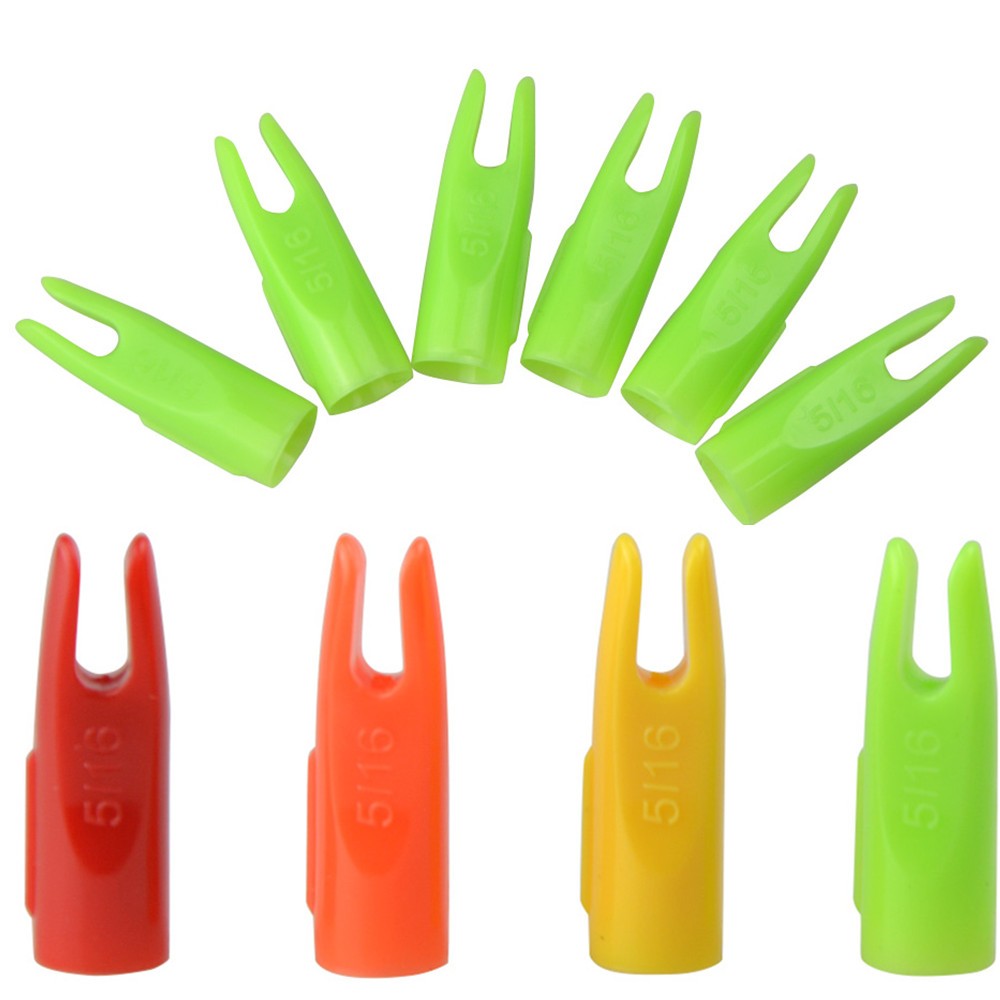 50pcs 5/16 Plastic Arrow Nocks Tails For OD7mm Wooden Shaft Achery Parts Hunting