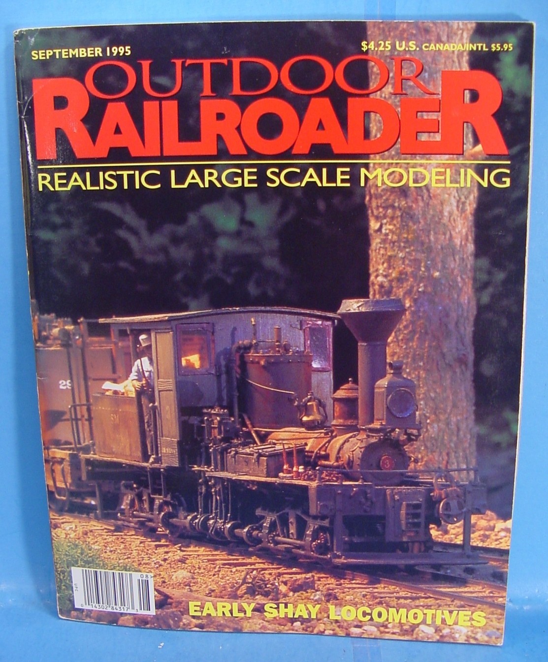 OUTDOOR RAILROADER MAGAZINE SEPTEMBER 1995  EARLY SHAY LOCOMOTIVES TOC SHOWN