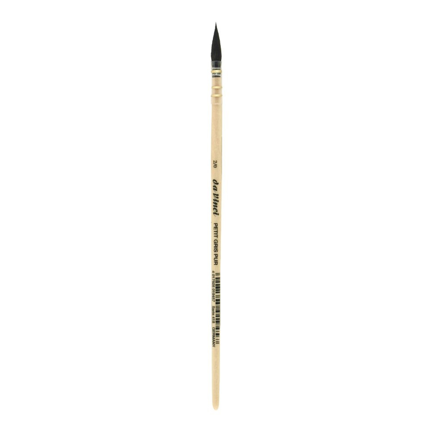 da Vinci Watercolor Series 418 Petit Gris Pur Paint Brush, Wash/Mop Pure Russ...