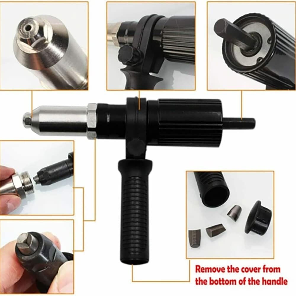 Rivet Gun Adapter Kit, Electric Power Drill Rivet Attachment