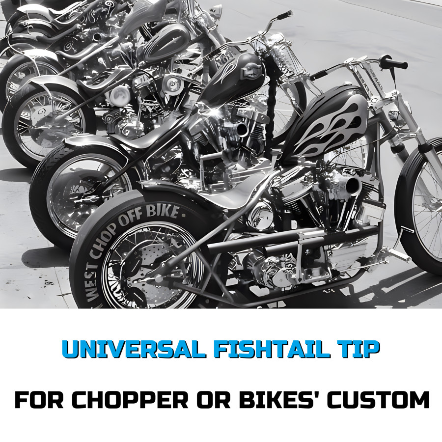 Fishtail Tail Pipe Tip for 1.75'' O.D. Header Pipes or Drag Pipes, 1 PC