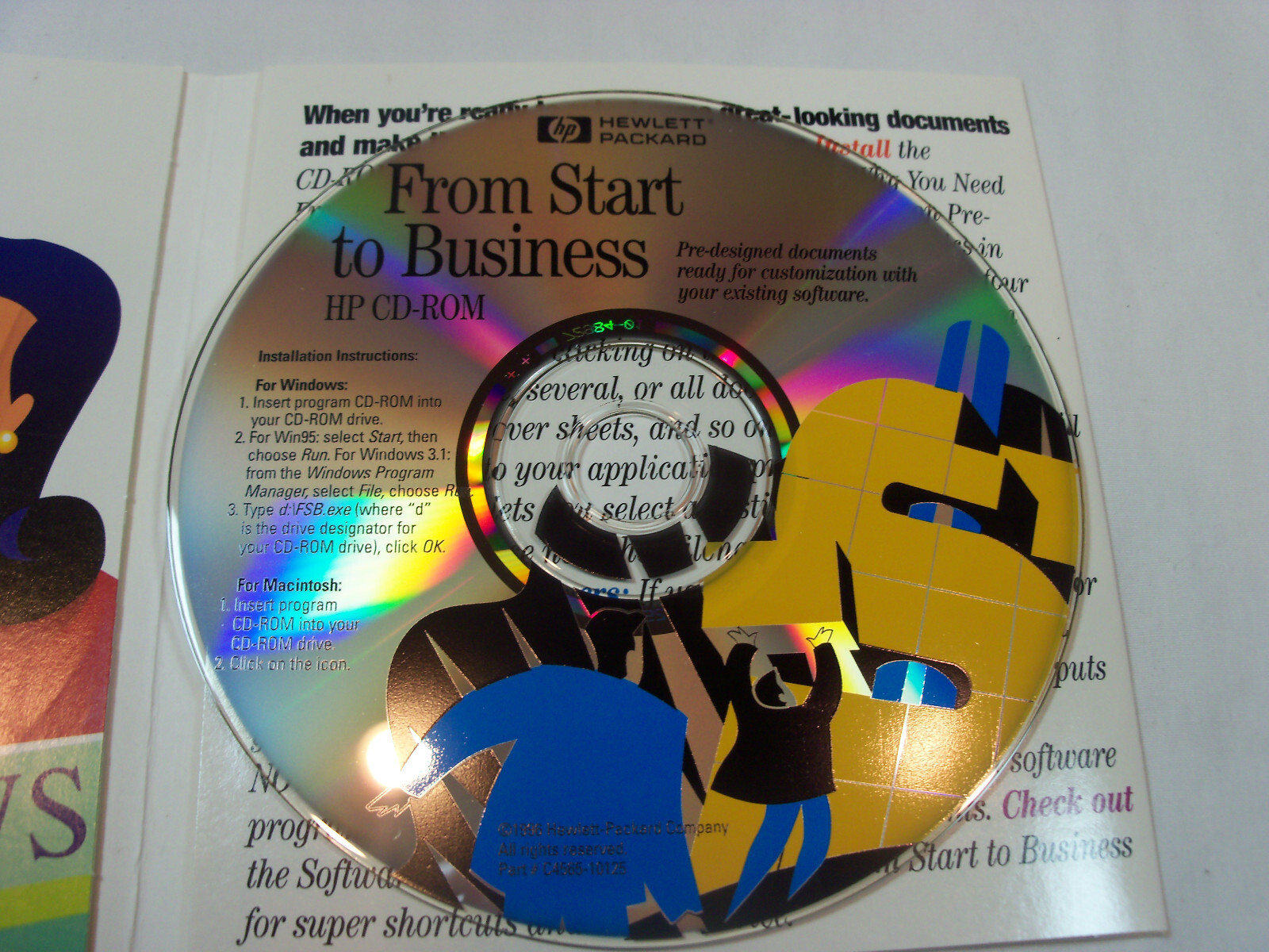HP Print Kit 'From Start to Business' Form CD