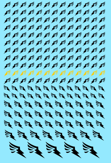Angry Lightning Bolts Custom Transfer Sheet A6
